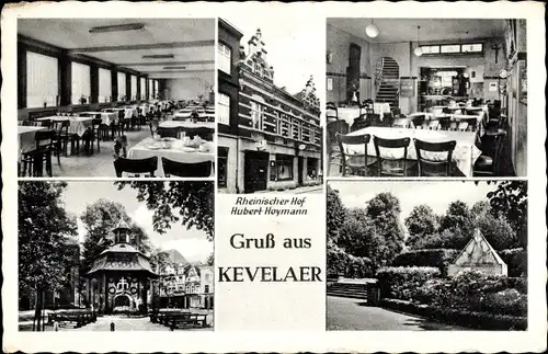 Ak Kevelaer am Niederrhein, Gaststätte Rheinischer Hof, Innenansicht, Garten, Pavillon