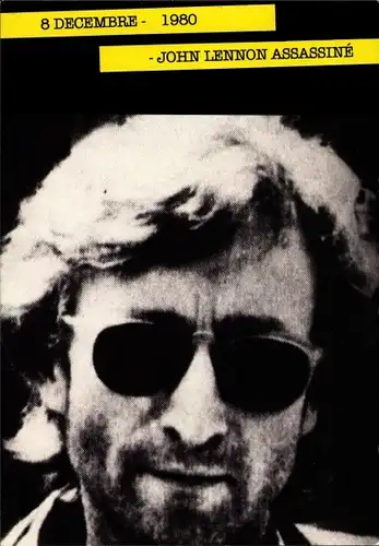 Ak Sänger John Lennon, Les Grands Evenements, 8 Decembre 1980, Assassine