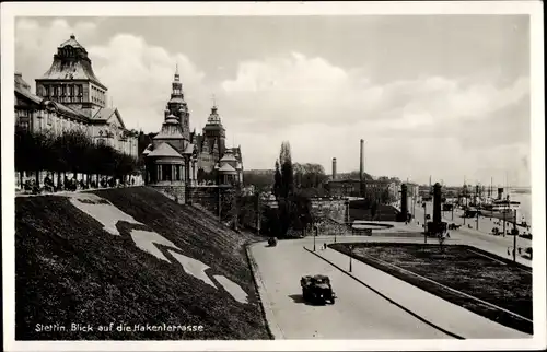 Ak Szczecin Stettin Pommern, Hakenterrasse