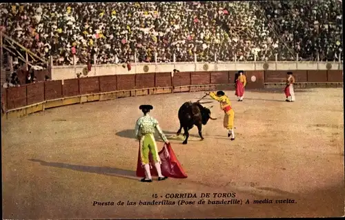 Ak Stierkampf, Corrida de Toros, A media vuelta