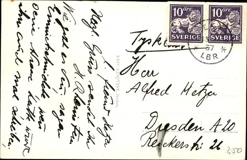 Ak Örebro Schweden, Utsikt över Storborn fran Slottet