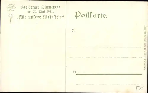 Künstler Ak Freiberg im Kreis Mittelsachsen, Schippchenberg, Donatsturm, Kornblumentag 1913