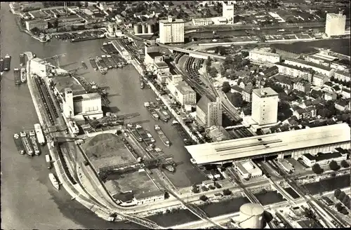 Ak Kleinhüningen Bâle Basel Stadt Schweiz, Rheinhafen