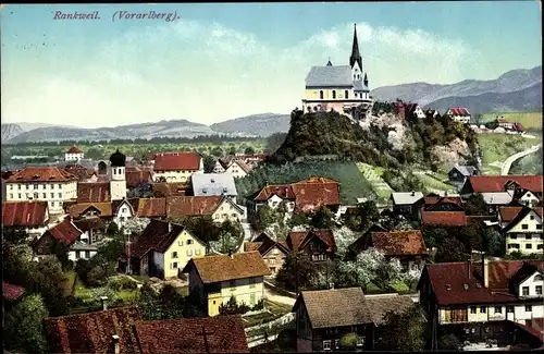 Ak Rankweil in Vorarlberg, Gesamtansicht, Kirche