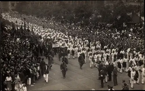Foto Ak Leipzig, 1. Deutsches Arbeiter-Turn und Sportfest am 22.-25. Juli 1922
