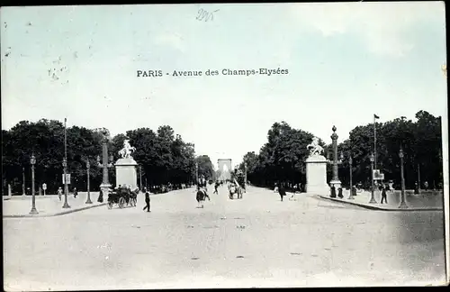 Ak Paris, Avenue des Champs Élysées