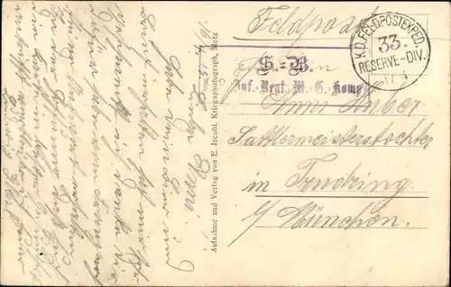 Ak Jonville Meuse, Straßenpartie