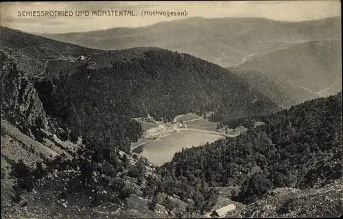 Ak Metzeral Elsass Haut Rhin, Lac du Schiessrothried, Münstertal