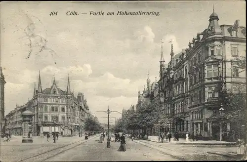 Ak Köln Rhein, Partie am Hohenzollernring