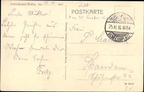 Ak Wahn Köln, Schießplatz