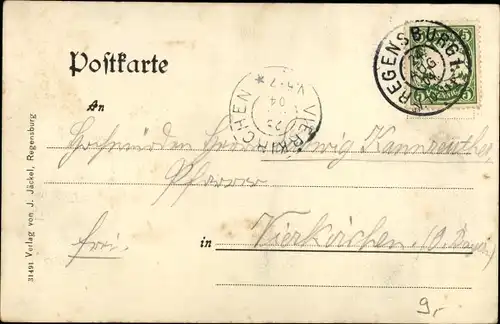 Ak Regensburg an der Donau Oberpfalz, 51. Generalversammlung der Katholiken Deutschlands 1904