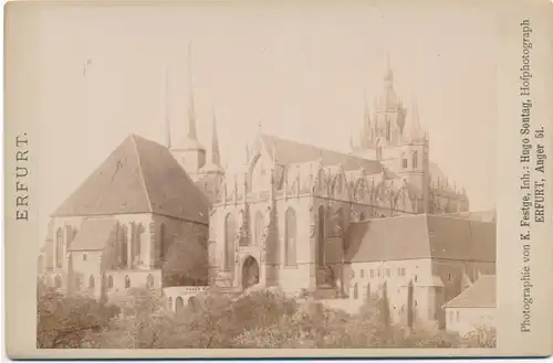 Kabinett Foto Erfurt in Thüringen, Dom St. Marien, Hugo Sontag