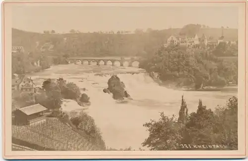 Kabinett Foto Schaffhausen am Rhein Schweiz, Rheinfall, Fot. Carl Koch