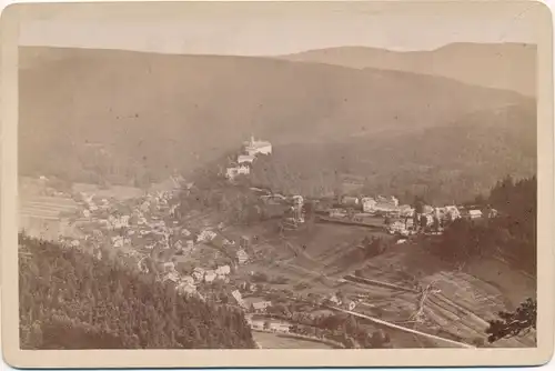 Kabinett Foto Schwarzburg in Thüringen, Panorama vom Tripstein