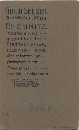 CdV Chemnitz Sachsen, Portrait, Deutscher Soldat im Atelier Guido Seeber, Schirmmütze