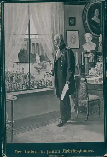 Kabinett Foto Kaiser Wilhelm I., Arbeitszimmer