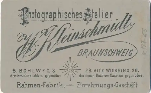 CdV Foto Porträt Deutscher Soldat, Kaiserreich, Fotograf W Kleinschmidt, Braunschweig