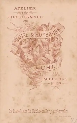 CdV Foto Porträt Deutscher Soldat, Seemann, Marine, Kaiserreich, Fotograf Hause u Hofbauer, Suhl