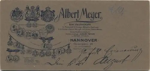 CdV Foto Porträt Deutscher Soldat, Kaiserreich, Fotograf Albert Meyer, Hannover