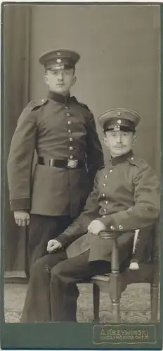 Kabinett Foto Porträt Deutsche Soldaten, Kaiserreich, Regt 103, 178, A Krzywinski, Großröhrsdorf