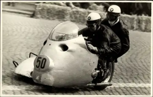 Foto Ak Hohenstein Ernstthal, Sachsenring, Motorrad bei einem Motorradrennen, 50