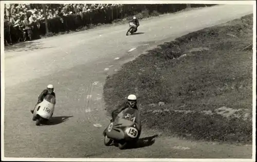 Foto Ak Hohenstein Ernstthal, Sachsenring, Motorräder bei einem Motorradrennen, 158, 159
