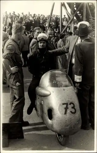Foto Ak Hohenstein Ernstthal, Sachsenring, Motorrad, Startnummer 73, Motorradrennen