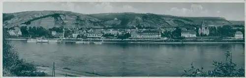 Panorama Ak Unkel am Rhein, Dampfer, Rheinpartie, Gesamtansicht