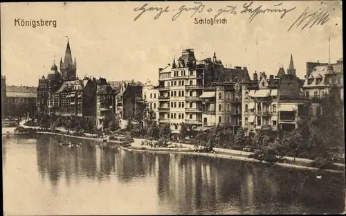 Ak Kaliningrad Königsberg Ostpreußen, Schlossteich