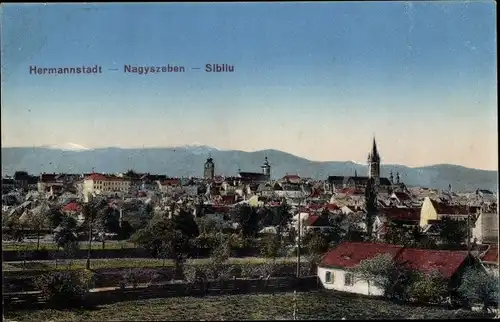 Ak Sibiu Nagyszeben Hermannstadt Rumänien, Blick auf den Ort