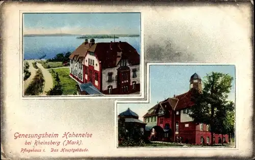 Ak Hohenelse Rheinsberg in der Mark, Genesungsheim, Pflegehaus I., Hauptgebäude