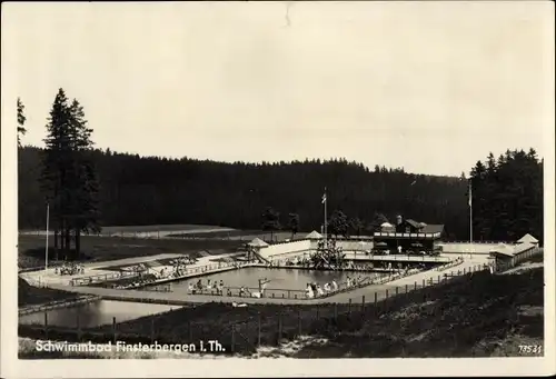 Ak Finsterbergen Friedrichroda im Thüringer Wald, Schwimmbad