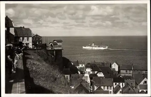 Ak Nordseeinsel Helgoland, Falm mit Fahrstuhl