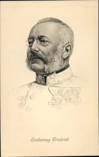 Künstler Ak Erzherzog Friedrich von Österreich-Teschen, Feldmarschall, Portrait