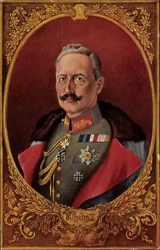 Künstler Ak Santho, N., Kaiser Wilhelm II. in Uniform