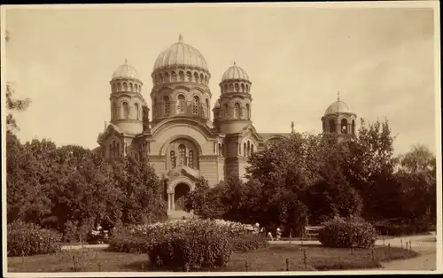 Foto Ak Riga Lettland, Russische Kathedrale