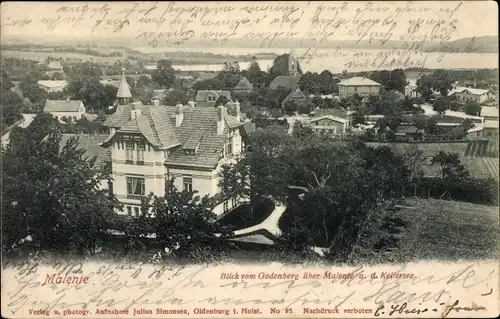 Ak Malente in Ostholstein, Blick vom Godenberg über den Ort und Kellersee
