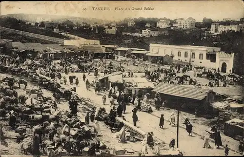 Ak Tanger Marokko, Place du Grand Sokko