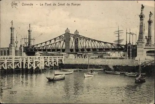 Ak Oostende Ostende Westflandern, Le Pont de Smet de Naeyer