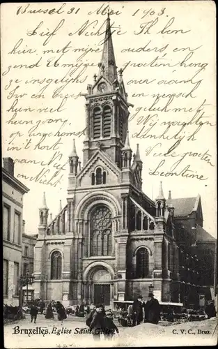 Ak Bruxelles Brüssel, Kirche