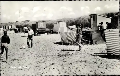 Ak Nieuwvliet Zeeland Niederlande, Strand