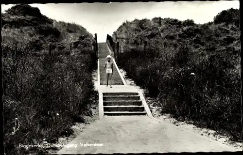 Ak Biggekerke Zeeland Niederlande, Duinovergang Valkenisse