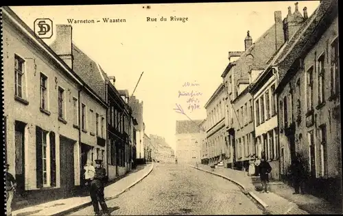 Ak Waasten Warneton Wallonien Hennegau, Rue du Rivage