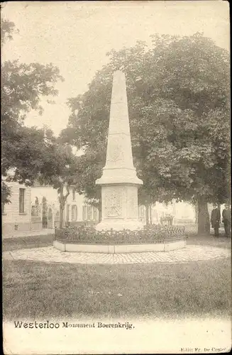 Ak Westerloo Westerlo Flandern Antwerpen, Monument Boerenkrijg