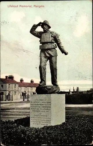 Ak Margate Kent England, Lifeboat Memorial