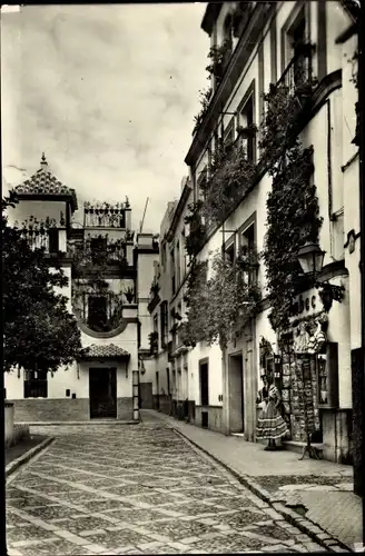 Ak Sevilla Andalusien, Plaza de Dona Elvira, Geschäft, Ansichtskartenverkauf
