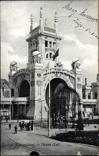 Ak Liège, Weltausstellung Lüttich 1905, Grand Hall, Große Halle