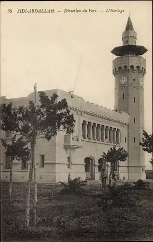 Ak Sidi Abdallah Alger Algerien, Direction du Port, l'Horloge