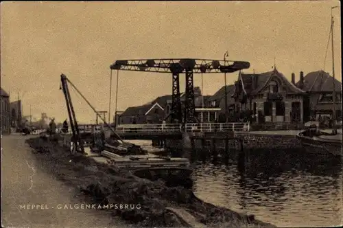 Ak Meppel Drenthe Niederlande, Galgenkampsbrug