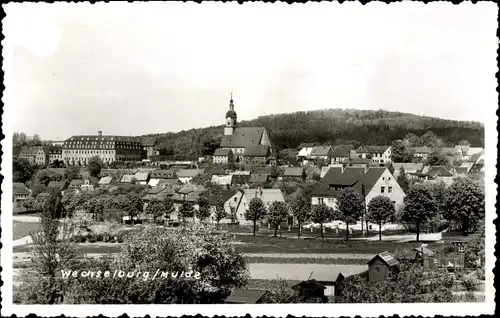 Foto Ak Wechselburg in Sachsen, Panorama, Schloss, Kirche